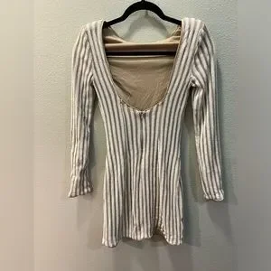 Forever 21 Dresses Nude And White Short Dress For Disco Poshmark